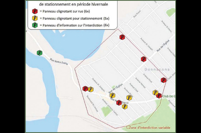 Le stationnement de nuit permis à Donnacona