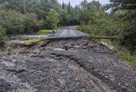 Pluies diluviennes et  dommages importants pour les chemins des municipalités